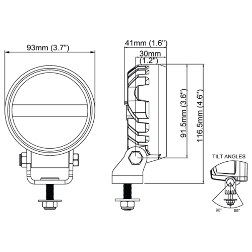 LED pracovné svetlo Canis GO 410 Flood, 16W, 12V-24V