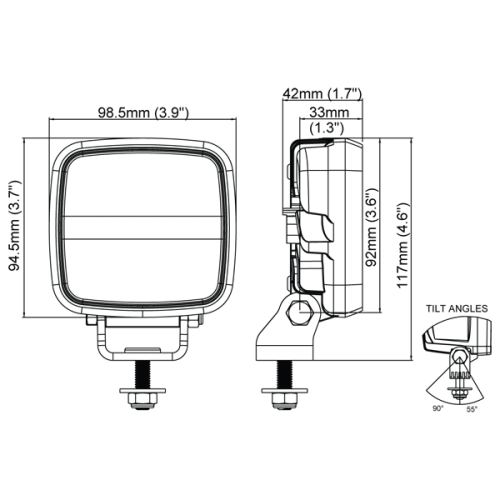 LED pracovné svetlo Scorpius GO 410 WideFlood, 16W, 12V-24V