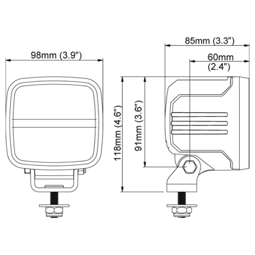 LED pracovné sevtlo Scorpius Go 430 12-24V 44W WideFlood